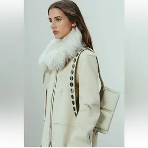 Zara | Jackets & Coats | Zara Srpls Faux Fur Wl Coat 1 | Poshmark